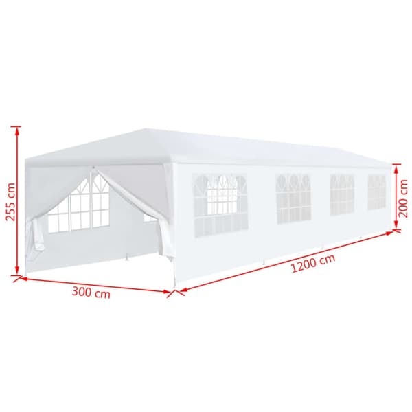 Partytält & paviljoner - Living Paviljong 3x12 m vit