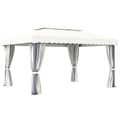Miniatyrbillede 6 af 8: Festtelte & havepavilloner - Living pavillon med gardin 4x3 m aluminium cremefarvet