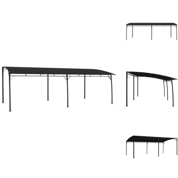 Festtelte & havepavilloner - Living fritstående havemarkise 6x3x2,55 m antracitgrå