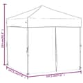 Miniatyrbillede 10 af 11: Festtelte & havepavilloner - Living foldbart festtelt med sidevægge 2x2 m cremefarvet