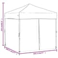 Miniatyrbillede 10 af 11: Festtelte & havepavilloner - Living foldbart festtelt med sidevægge 2x2 m hvid