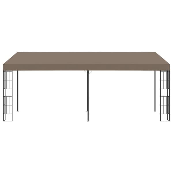 Festtelte & havepavilloner - Living vægmonteret pavillon 6x3 m stof gråbrun