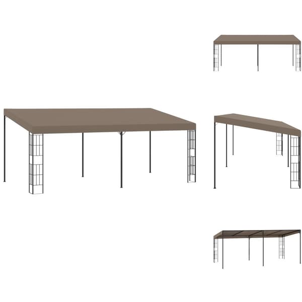 Festtelte & havepavilloner - Living vægmonteret pavillon 6x3 m stof gråbrun
