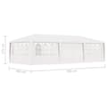 Miniatyrbillede 10 af 10: Festtelte & havepavilloner - Living festtelt med sidevægge 4x9 m 90 g/m² hvid