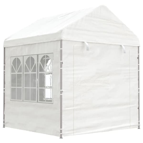 Festtelte & havepavilloner - Living pavillon med tag 8,92x2,28x2,69 m polyethylen hvid