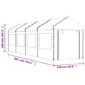 Miniatyrbillede 8 af 9: Festtelte & havepavilloner - Living pavillon med tag 8,92x2,28x2,69 m polyethylen hvid