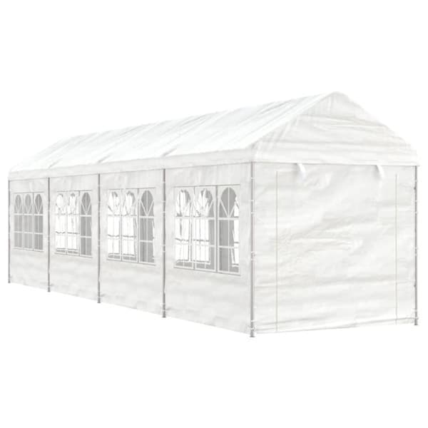 Festtelte & havepavilloner - Living pavillon med tag 8,92x2,28x2,69 m polyethylen hvid