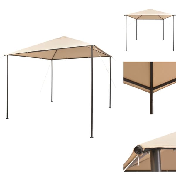 Katokset & huvimajat - Living Paviljonki/juhlateltta 3x3 Teräs Beige