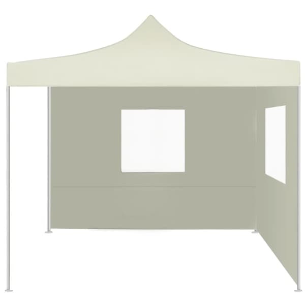Festtelte & havepavilloner - Living foldbart telt med 2 vægge 3 x 3 m cremefarvet