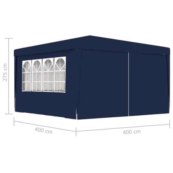 Festtelt med sidevægge 4x4 m 90 g/m² blå - Festtelt - Festtelte - Home & Living