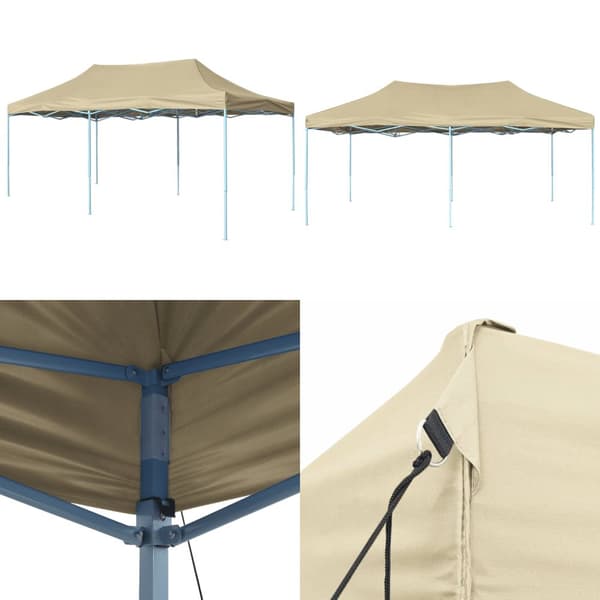 Foldbart pavillontelt pop-up 3 x 6 m cremehvid - Pavillontelt - Pavillontelte - Home & Living