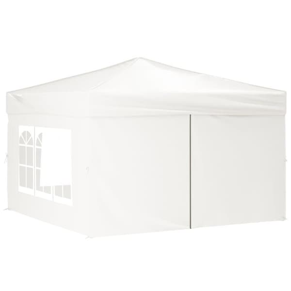 Kokoontaittuva juhlateltta sivuseinillä valkoinen 3x3 m - Juhlateltta - Juhlateltat - Home & Living