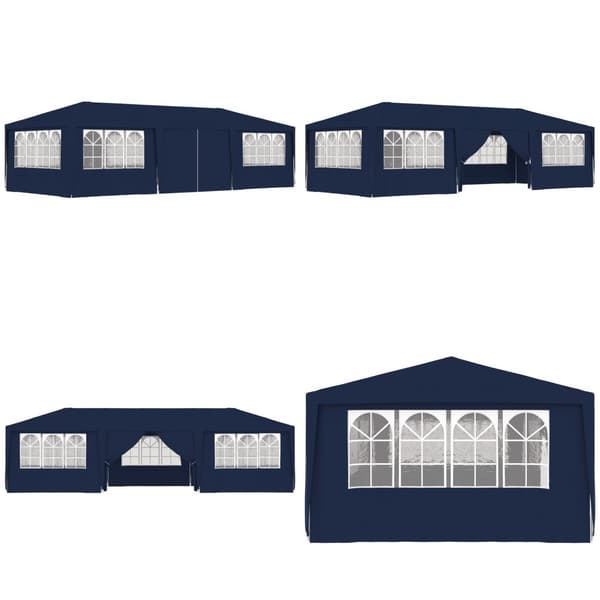 Festtelt med sidevægge 4x9 m 90 g/m² blå - Festtelt - Festtelte - Home & Living