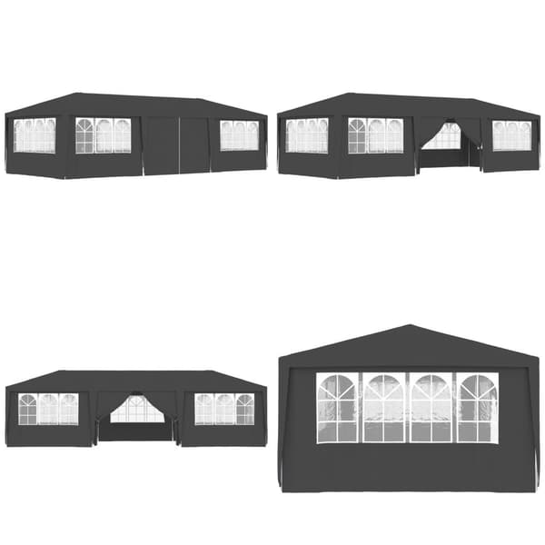 Festtelt med sidevægge 4x9 m 90 g/m² antracitgrå - Festtelt - Festtelte - Home & Living