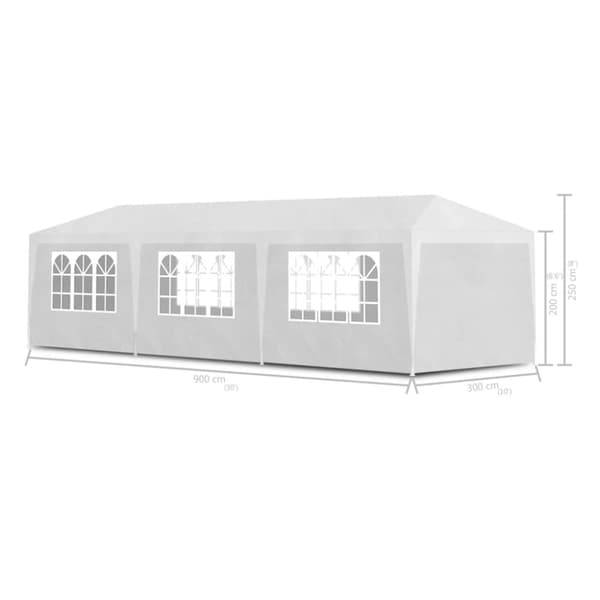 Juhlateltta 3x9 m valkoinen - Juhlateltta - Juhlateltat - Home & Living