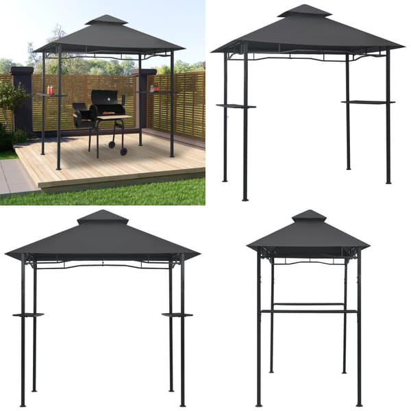 Grilltält 240x150x255 cm antracit stål - Grilltält - Grill Tält - Home & Living