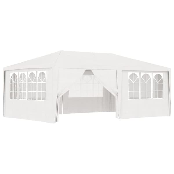 Professionellt partytält med väggar 4x6 m vit 90 g/m² - Partytält - Festtält - Home & Living