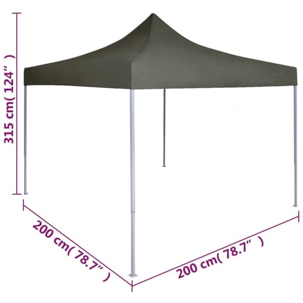 Foldbart festtelt 2 x 2 m stål antracitgrå - Festtelt - Festtelte - Home & Living