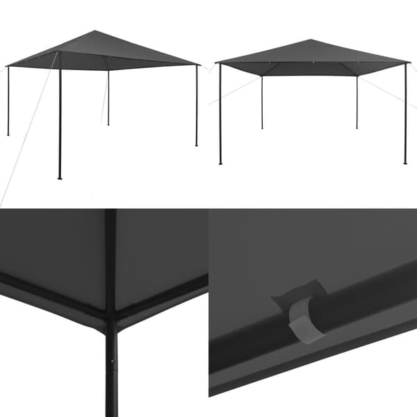 Paviljong 4x4x3 m antracit 180 g/m² - Partytält - Festtält - Home & Living