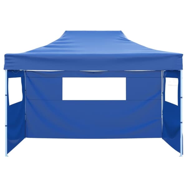 Hopfällbart tält med 3 väggar 3x4,5 m blå - Tält - Partytält - Home & Living