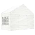 Miniatyrbillede 4 af 9: Pavillon med tag 6,69x4,08x3,22 m polyethylen hvid - Pavillon - Pavilloner - Home & Living