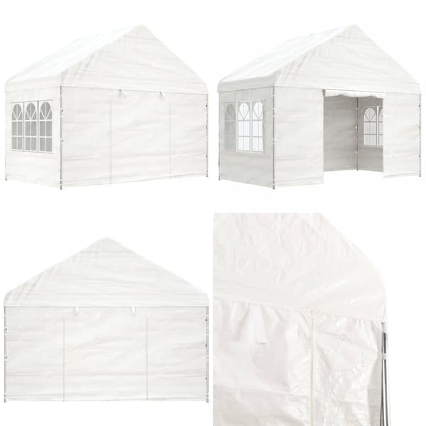 Huvimaja katolla valkoinen 4,08x2,23x3,22 m polyeteeni - Huvimaja Katolla - Huvimajat Katolla - Home & Living