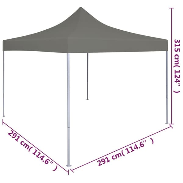 Foldbart festtelt pop-up 3 x 3 m antracitgrå - Festtelt - Festtelte - Home & Living