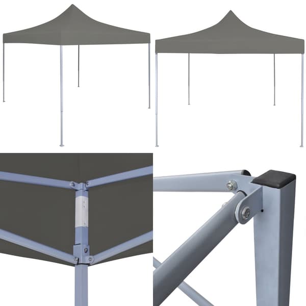Foldbart festtelt pop-up 3 x 3 m antracitgrå - Festtelt - Festtelte - Home & Living