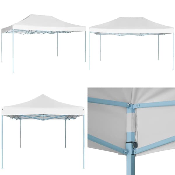 Hopfällbart partytält 3x4 m stål vit - Partytält - Festtält - Home & Living