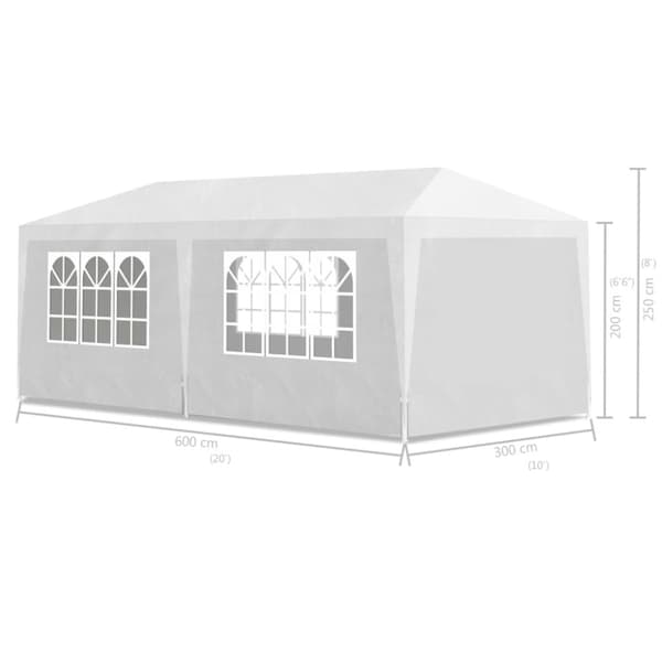 Festtelt 3 x 6 m hvid - Festtelt - Festtelte - Home & Living