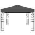 Miniatyrbillede 6 af 11: Pavillon med dobbelt tag og LED-lyskæder 3x4 m antracitgrå - Pavillon - Pavilloner - Home & Living