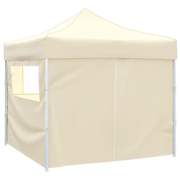 Foldbart telt cremefarvet 3 x 3 m med 4 vægge - Havetelt - Havetelte - Home & Living