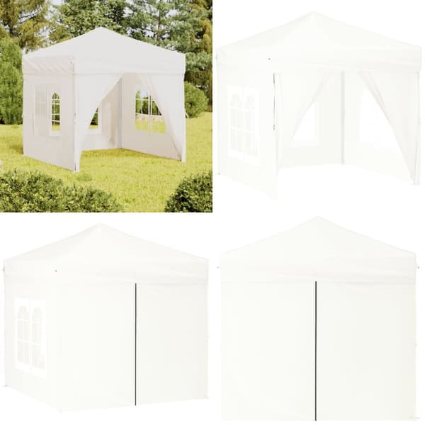 Foldbart festtelt med sidevægge 2x2 m hvid - Festtelt - Festtelte - Home & Living