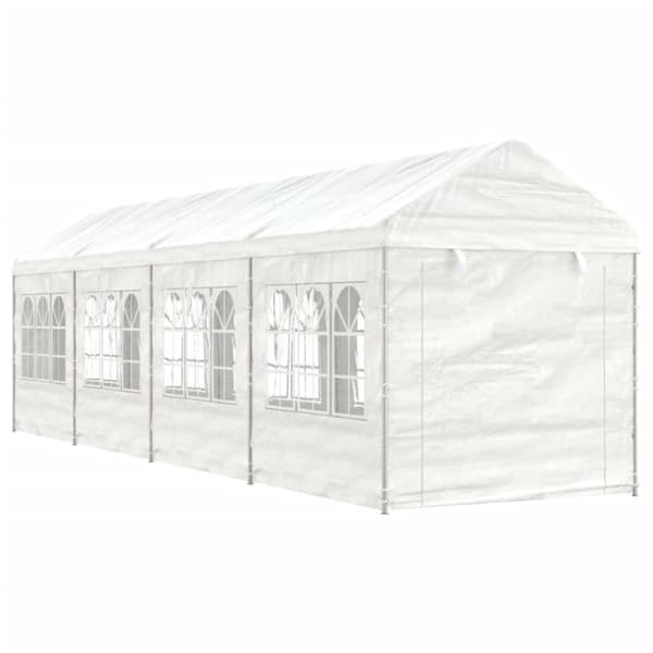 Pavillon med tag 8,92x2,28x2,69 m polyethylen hvid - Pavillon - Pavilloner - Home & Living
