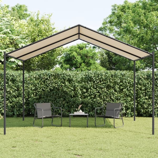 Paviljong beige 4x4 m stål och tyg - Tält - Trädgårdstält - Home & Living