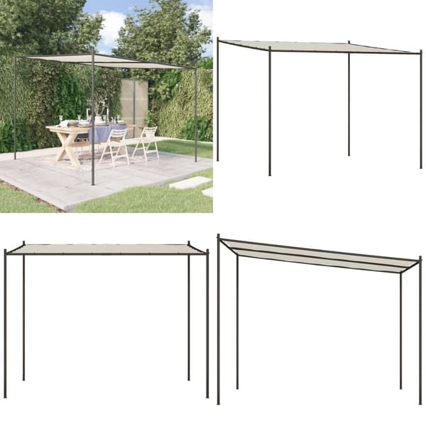 Katos valkoinen 3x3 m 180 g/m² kangas ja teräs - Katos - Terassikatos - Home & Living