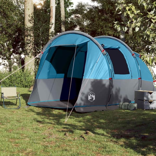 vidaXL 4-personers campingtelt vandtæt blå