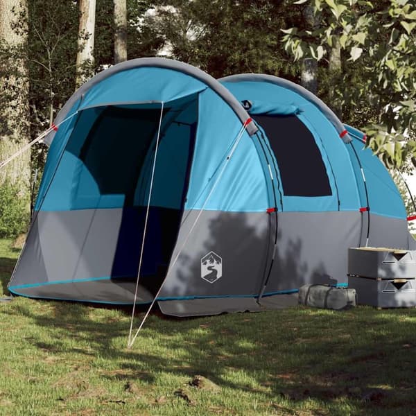 vidaXL 4-personers campingtelt vandtæt blå