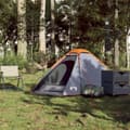 Miniatyrbilde 3 av 11: vidaXL Kuppeltelt for camping 2 personer grå og oransje vanntett