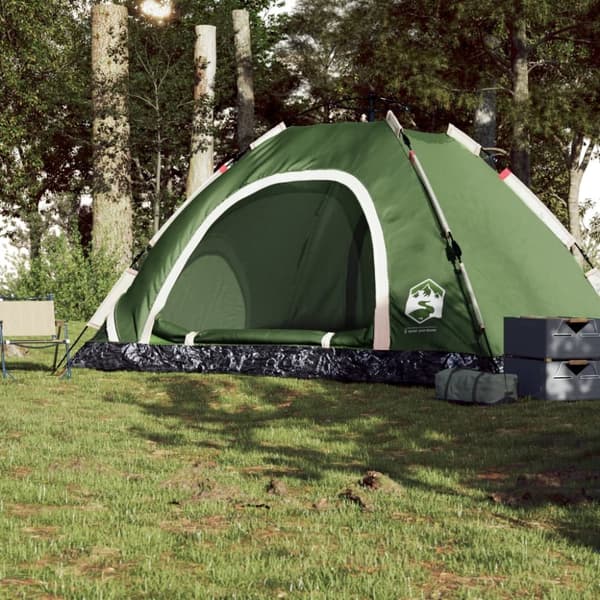 5-personers campingtelt vandtæt quick-release grøn