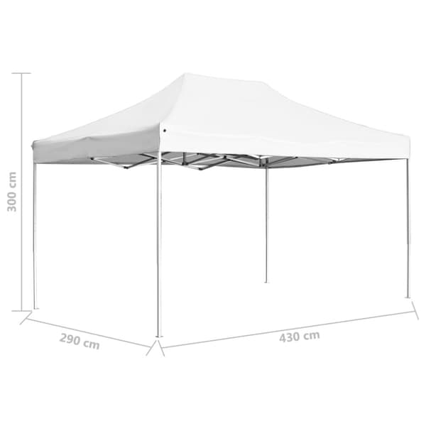 foldbart festtelt aluminium 4,5 x 3 m hvid
