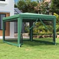 Miniatyrbillede 1 af 7: festtelt med 4 sidevægge 3x4 m trådnet HDPE grøn