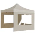 Miniatyrbillede 3 af 9: foldbart festtelt med vægge aluminium 3 x 3 m cremefarvet