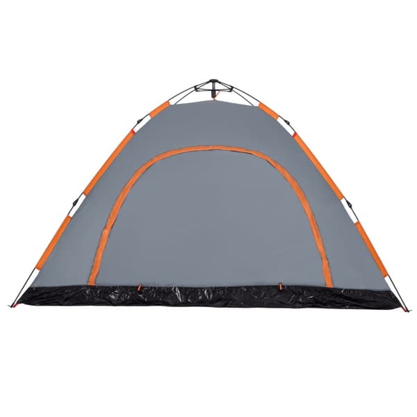 5-personers campingtelt vandtæt quick-release grå og orange