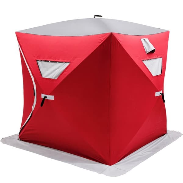 203 x 228 x 170 cm 3-personers pop-up vattentätt och vindtätt tält, isfisketält, slitstarkt material, lätt att sätta upp