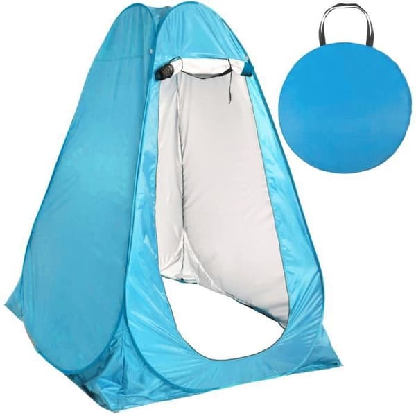Strandprovhytt - SPRINGOS - Pop-up - 120 x 120 x 190 cm - Blå - Multifunktionellt tält