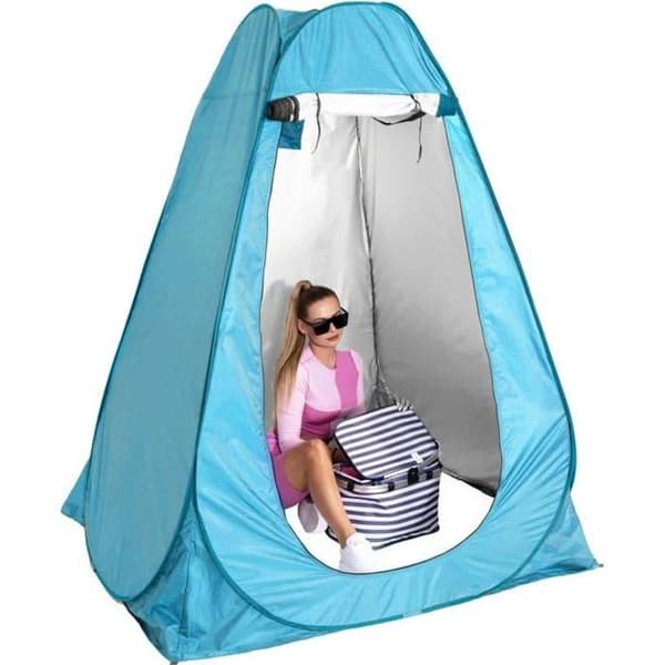 Strandprovhytt - SPRINGOS - Pop-up - 120 x 120 x 190 cm - Blå - Multifunktionellt tält