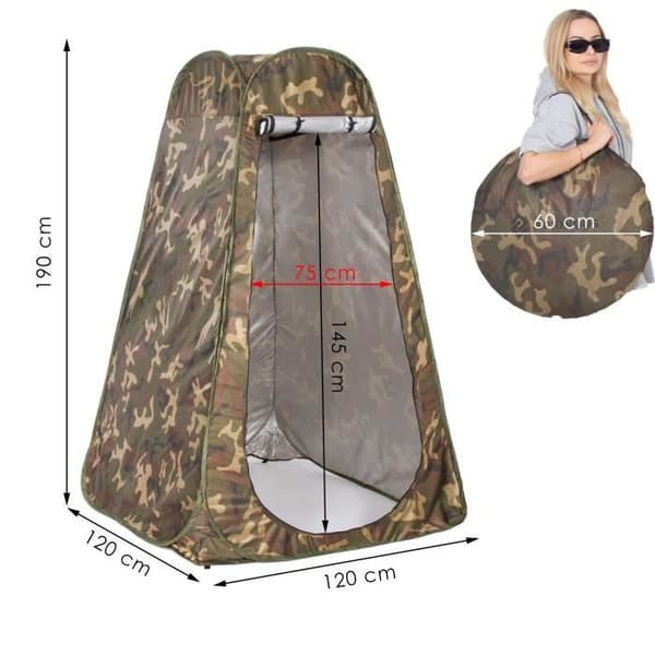 SPRINGOS® Beach Omklädningsrum Multifunktionelt tält 120 x 120 x 190 cm Stranddusch med popup-väska