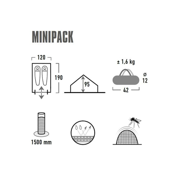 High Peak Teltta Minipack Sininen 2 Places