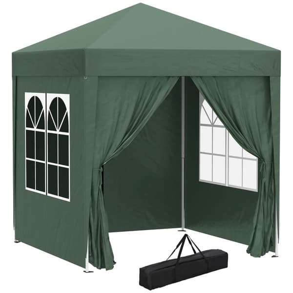 Rootz 2x2m hopfällbart lusthus - Paviljong - Öltält - Snabbinstallation - UV-skydd - Hög stabilitet - 2L x 2W x 2,4H m - Stål & Oxford-tyg